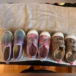 Lot of 3 cat & jack little girl size 9 shoes